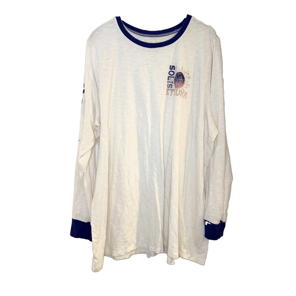 Torrid Luna Classic Fit Super Soft Slub Ringer Long Sleeved Crew Tee Witchy Moon